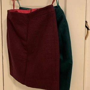 Bundle- 2 JCrew wool pencil skirt sz 0p